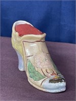 Lusterware pin cushion shoe souvenir Canada