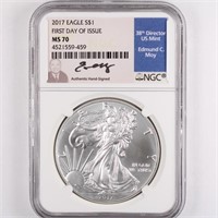 2018 Signed ASE NGC MS70 FDOI