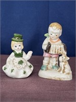 (2) Miniature figurines St. Patrick’s Day and boy