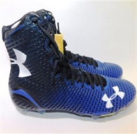 137 UNDER ARMOUR BLUE/BLACK CLEATS - MEN'S SIZE 9