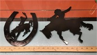 Country western metal silhouettes