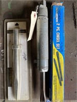 Pneumatic chisel, pointed tip air chisel, two