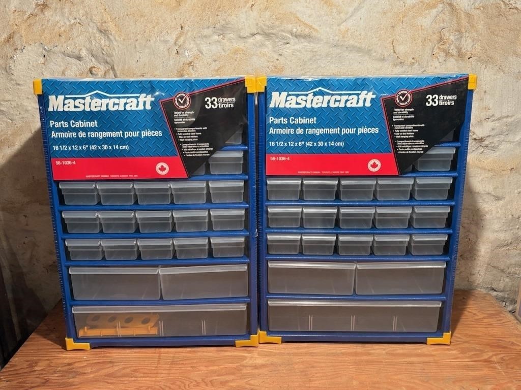 Pair of Unused MasterCraft Plastic Part Cabinets