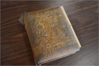 Vintage Padded Photo Album, Includes old photos