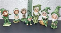 Set of 7 Porcelain Leprechauns (Made in