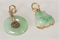 Two Chinese Miniature Jade Pendants,
