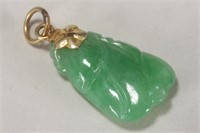 Chinese Carved Jade Pendant,