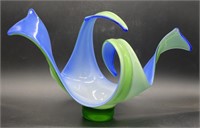 (E) Murano Art Glass Freeform Centerpiece Bowl,