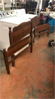 Pair of Wooden Twin Beds