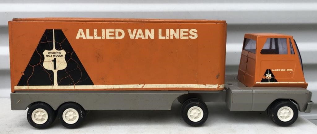 Vintage Allied Van Lines Metal Toy Truck