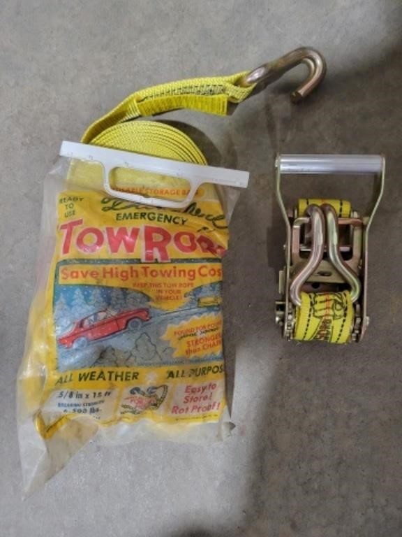 RATCHET STRAP, TOW ROPE