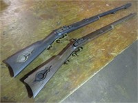 2 ANTIQUE PROJECT HAWKEN STYLE MUZZLE LOADERS