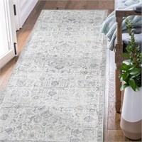 $62-- 3x8 Area Rug(Grey)