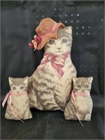 Kitty Cat Family Printed Pillow Set