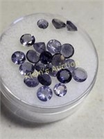 estate gemstones lot of 21 multi hue iolite ameths