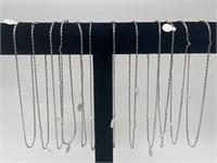 12 - 16” Chain Necklaces - Bail Marked 925