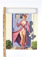 1943 Pinup Girl "A GRAND SLAM" Litho Art Poster