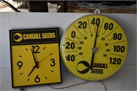 Cargill Seeds 18" Thermometer & 12" Clock