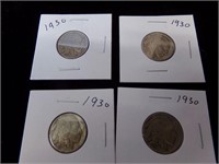 4-1930 Buffalo nickels