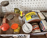 Vintage jars, Tins, Syrup