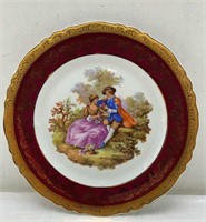 10in Limoges plate made in France- in a wooden