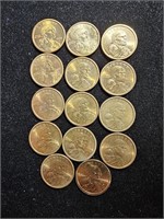 2000P & D Sacagawea Dollars (14 coins)