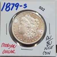 1879-S 90% Silver AU/BU Morgan $1 Dollar