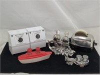 Vintage Lot of Salt & Pepper Shakers, toaster,