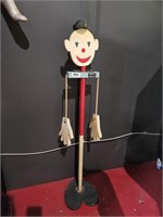 Folk Art Clown Standing Art Piece 47" T x 10" Base