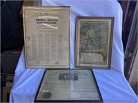 Framed certificates, the trustees of the