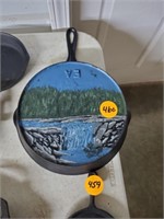 PAINTED CAST IRON SKILLET
