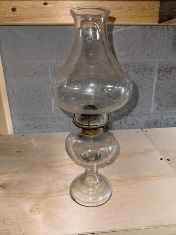 Antique Glass oil lamp