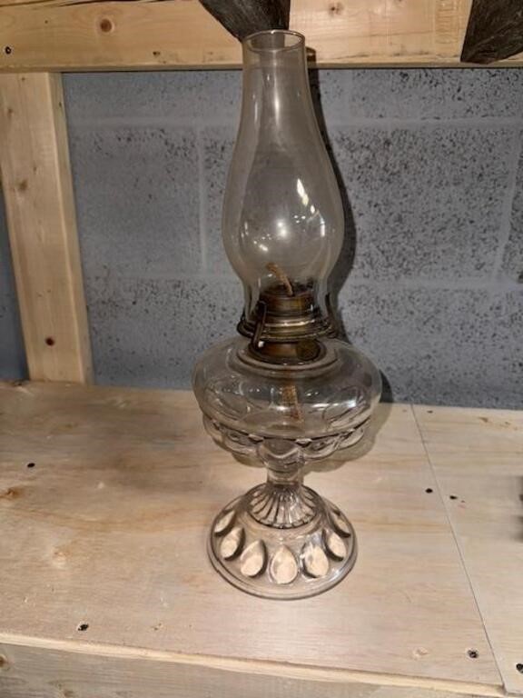 Antique Glass oil lamp