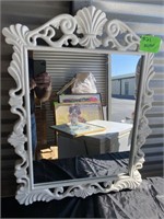 White Framed Mirror- large
