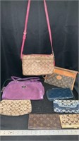 Various used Coach, Louis Vuitton Prada bags and