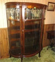 Curved glass china cabinet, NICE