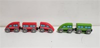 (6) Hape Wooden Magnetic Cars