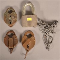 4 Various Vintage Locks
