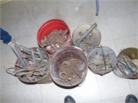 6 buckets of scrap metal