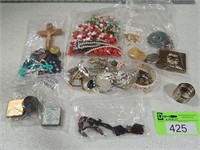 Bags of assorted costume jewelry