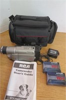 RCA Movie Video Camera w Book, Bag & Cord