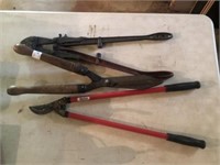 Bolt Cutter and 2 Loppers