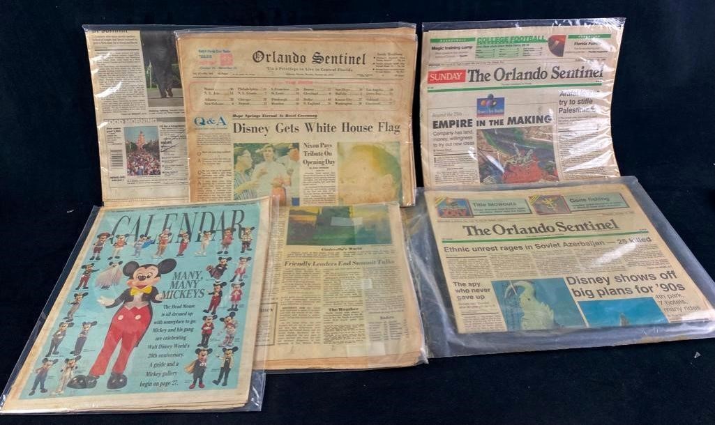 Vintage Newspapers Featuring Disney World Articles