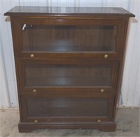 (AD) Vintage Wooden Three Tier Lawyer Bookcase.