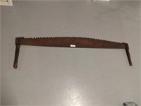 Antique 5 foot 2 man crosscut saw