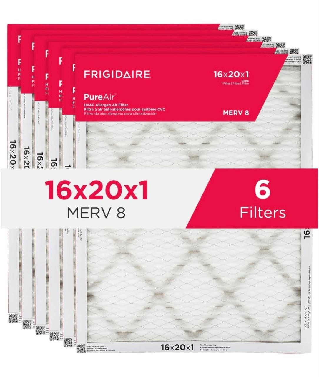 6-Pack 16x20x1 MERV 8 Allergen