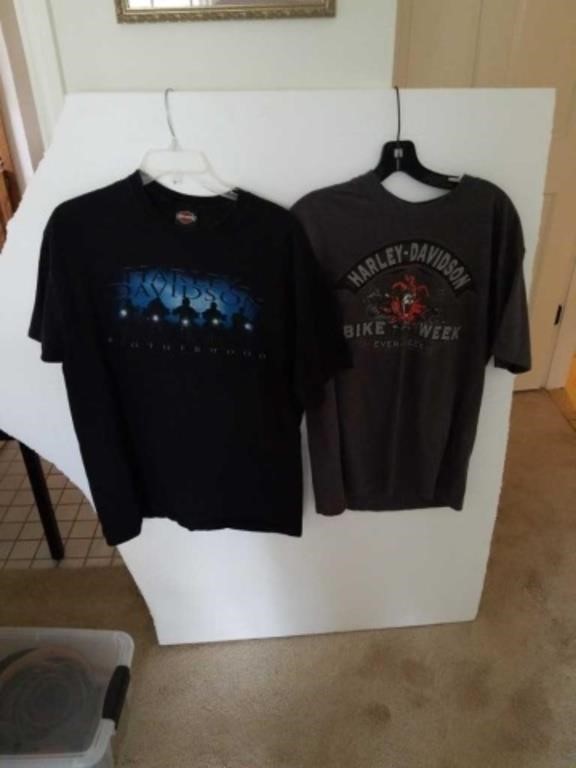 2 Harley Davidson Tshirt size large