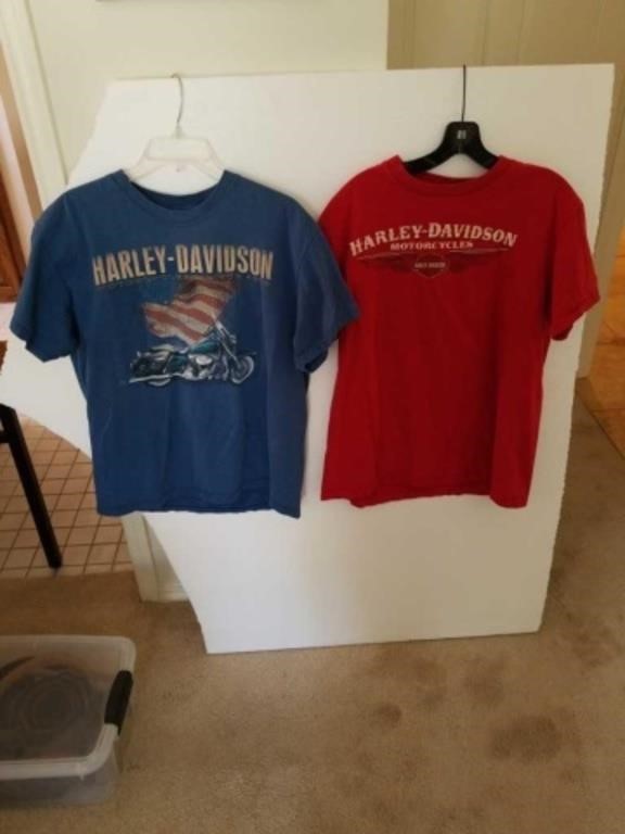2 Harley Davidson tshirts Size large