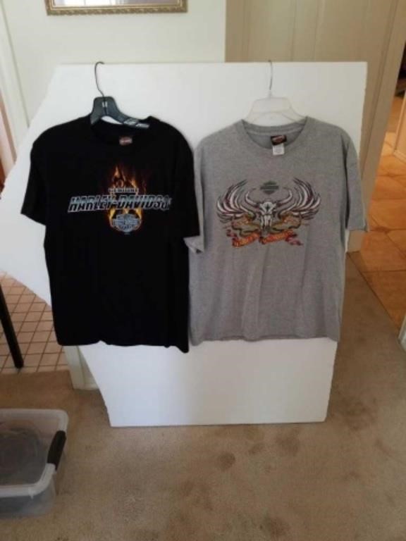 2 Harley Davidson Tshirt size large