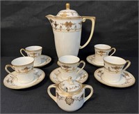 PRETTY 1930'S HAND PAINTED NIPPON COCOA SET